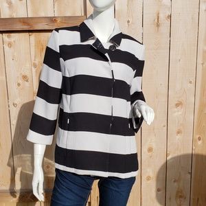 Lucy paris Blazer Black and white stripes